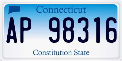 CT license plate AP98316