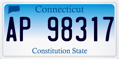 CT license plate AP98317