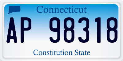 CT license plate AP98318