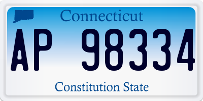 CT license plate AP98334