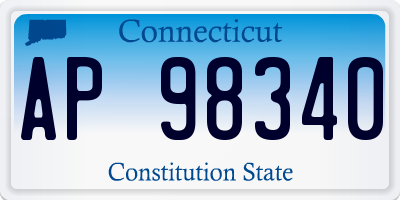 CT license plate AP98340