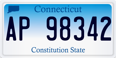 CT license plate AP98342