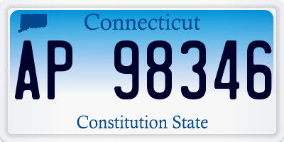 CT license plate AP98346