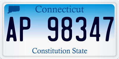 CT license plate AP98347