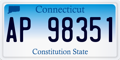 CT license plate AP98351