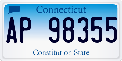 CT license plate AP98355