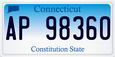 CT license plate AP98360