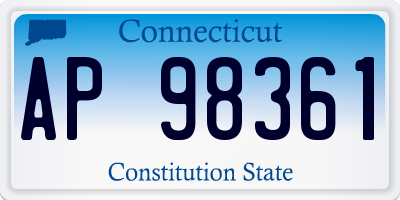 CT license plate AP98361