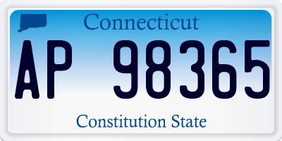 CT license plate AP98365