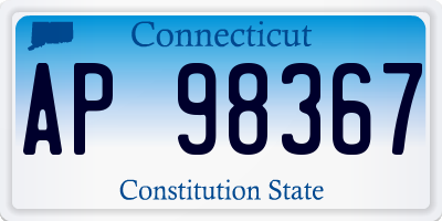 CT license plate AP98367