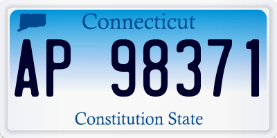 CT license plate AP98371