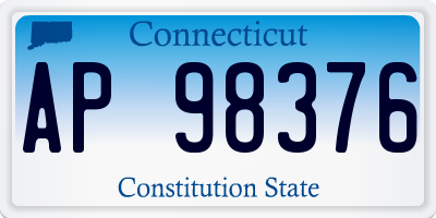 CT license plate AP98376