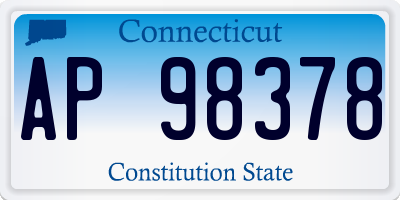 CT license plate AP98378