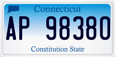 CT license plate AP98380