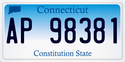 CT license plate AP98381