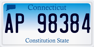 CT license plate AP98384