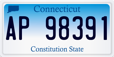 CT license plate AP98391