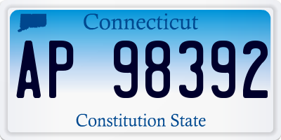 CT license plate AP98392