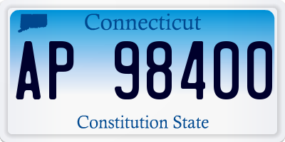 CT license plate AP98400