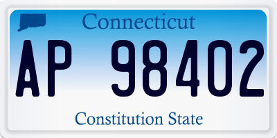 CT license plate AP98402