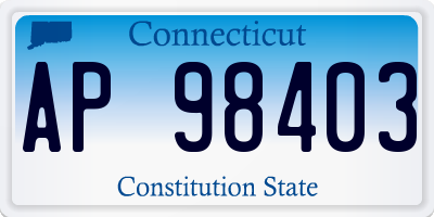 CT license plate AP98403