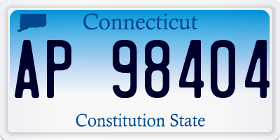 CT license plate AP98404