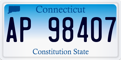 CT license plate AP98407