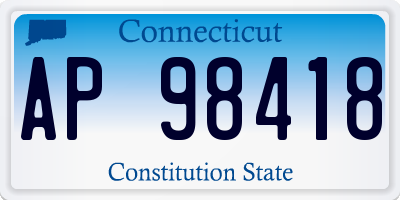 CT license plate AP98418