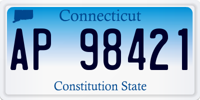 CT license plate AP98421