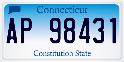 CT license plate AP98431