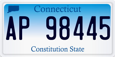 CT license plate AP98445