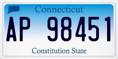 CT license plate AP98451