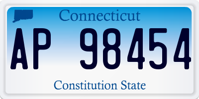 CT license plate AP98454