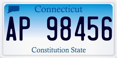 CT license plate AP98456