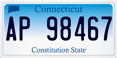 CT license plate AP98467