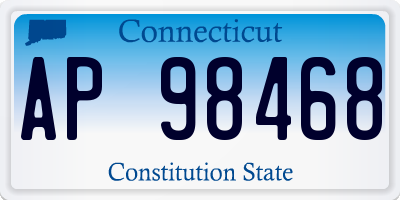 CT license plate AP98468