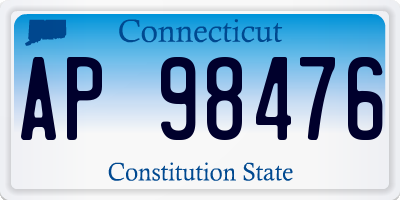 CT license plate AP98476