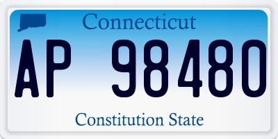 CT license plate AP98480