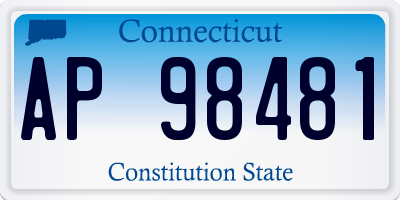 CT license plate AP98481