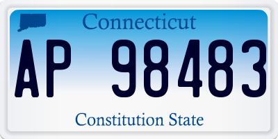 CT license plate AP98483