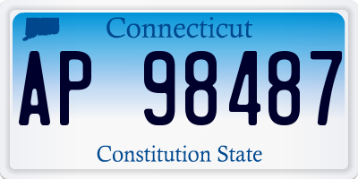 CT license plate AP98487