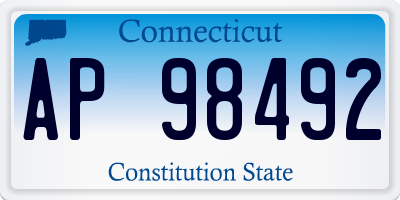 CT license plate AP98492