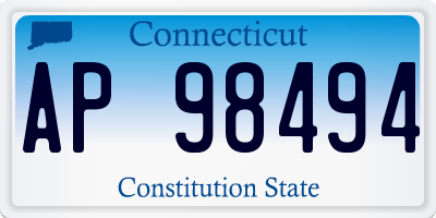 CT license plate AP98494