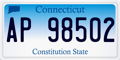 CT license plate AP98502