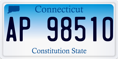 CT license plate AP98510