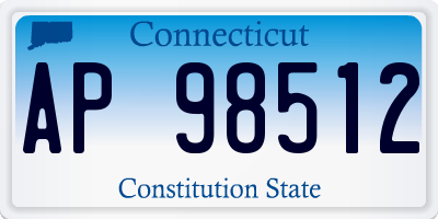 CT license plate AP98512