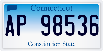 CT license plate AP98536