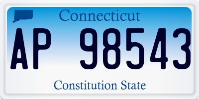 CT license plate AP98543