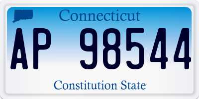 CT license plate AP98544