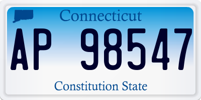 CT license plate AP98547